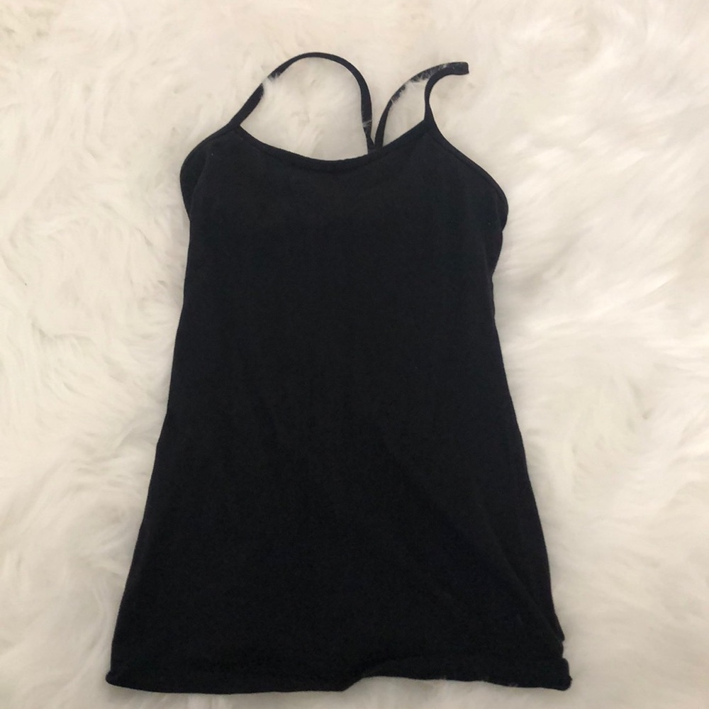 Lululemon built in bra shirt in black